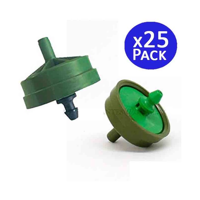 Set di 25 Gocciolatori autorregolanti Netafim 8 l/h, Gocciolatori di irrigazione in linea sistema micro, Irrigazione agricola