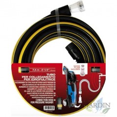 Pressure washer feed hose kit with braided reinforcement and filter