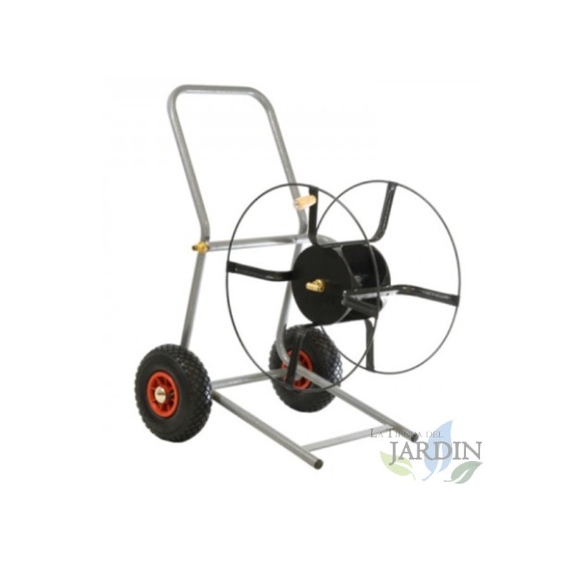 Carrello portatubo in acciaio per tubi da 15 mm e 120 metri / 19 mm e 85 metri