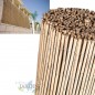 Canisse en bambou naturel entière 1 x 5 mètres, Occultation 95%, tiges de bambou naturelles pour terrasses et jardins