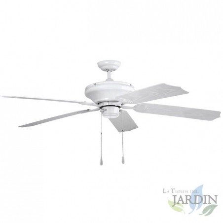 Orbegozo outdoor ceiling fan, 5 blades, PVC, 3 speeds, 60 W, white.