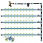 Pack Riego por Goteo para Jardin hasta 100 m2. Incluye tuberia y accesorios de instalación para conexión a grifo