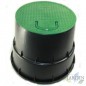 Pozzetto di Irrigazione circolare con manico coperchio Ø25 cm, base Ø33 cm, Nero e Verde Pozzetto di Irrigazione circolare con manico coperchio Ø25 cm, base Ø33 cm, Nero e Verde