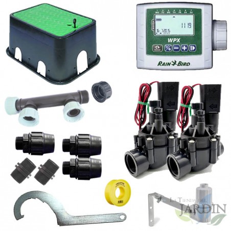 Kit di irrigazione automatica professionale Rain Bird a 2 zone da 9 V