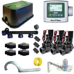Kit d'arrosage automatique professionnel Rain Bird 3 zones 9 V