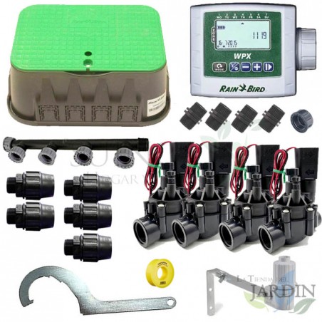 Kit di irrigazione automatica professionale Rain Bird a 4 zone da 9 V
