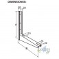 Support Universel à Mural pour Unité Extérieure de Climatisation 45 cm
