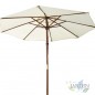 Parasol de jardin beige Ø2,5 mètres, mât de 3,8 cm, pour Patio, Jardin, Bar, Terrasse, Parasol