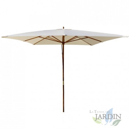  Beige square garden umbrella 3 meters, pole 4.8 cm, for Patio, Garden, Bar, Terrace, Parasol