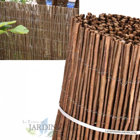Cerca grossa de vime natural 1 x 5 m, 85% de ocultação
