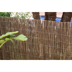 Valla de Mimbre natural gruesa 1,5 x 5 m, ocultación 85%, útil para sombraje o delimitación de su jardín