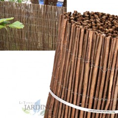 Thick natural wicker fence 2 x 5 m, 85% concealment, useful for shading or delimiting your garden