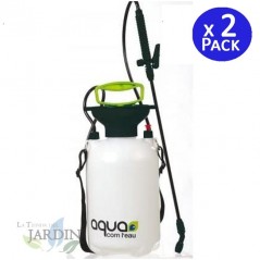 Pack of 2 x 5-liter manual sprayers with lance and handle. Recommended for gardens 50 to 250 m2.