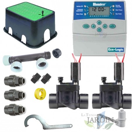 Kit di irrigazione automatica professionale Hunter a 2 zone e 24 V