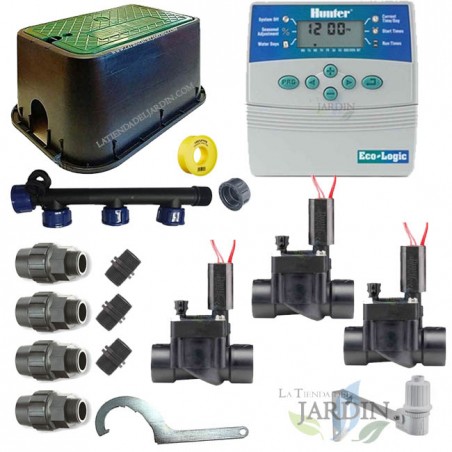 Kit di irrigazione automatica professionale Hunter a 3 zone 24 V