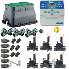 Hunter Profi-Bewässerungsset – Automatisches 6 Zonen System 24V für 32mm Rohr
