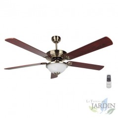  Deckenventilator Orbegozo mit Fernbedienung, 5 Wendeflügel, Licht, 3 Geschwindigkeiten.