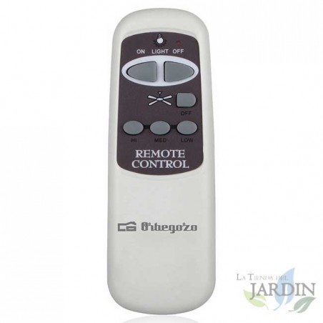 Orbegozo ceiling fan with remote control, 5 blades, Light, 3 speeds.