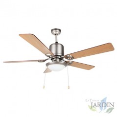  Orbegozo Deckenventilator mit 5 Wendeflügeln, 120 cm Durchmesser, leicht, Edelstahl.