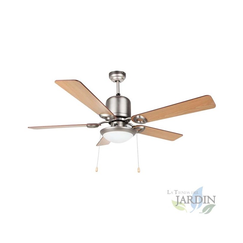 Ventilador de Teto Orbegozo | 5 Lâminas Reversíveis | 120 cm | Luz LED | Aço Inox | Estilo Moderno Ventilador de Teto Orbegozo | 5 Lâminas Reversíveis | 120 cm | Luz LED | Aço Inox | Estilo Moderno