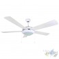 Ventilador de techo Orbegozo con luz, 5 palas, 132 cm de diámetro, potencia de 60 W, 3 velocidades, blanco.