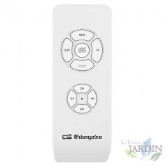 Ventilatore da soffitto Orbegozo con luce e telecomando, 4 pale, acciaio inox.