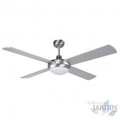  Orbegozo Deckenventilator mit Licht, Fernbedienung, silber.