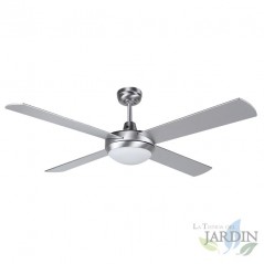 Ventilateur de plafond Orbegozo avec lumière, télécommande, argent, CP77132