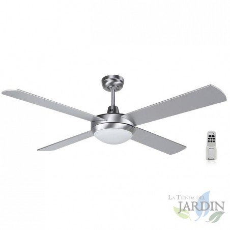 Ventilateur de plafond Orbegozo avec lumière, télécommande, argent, CP77132