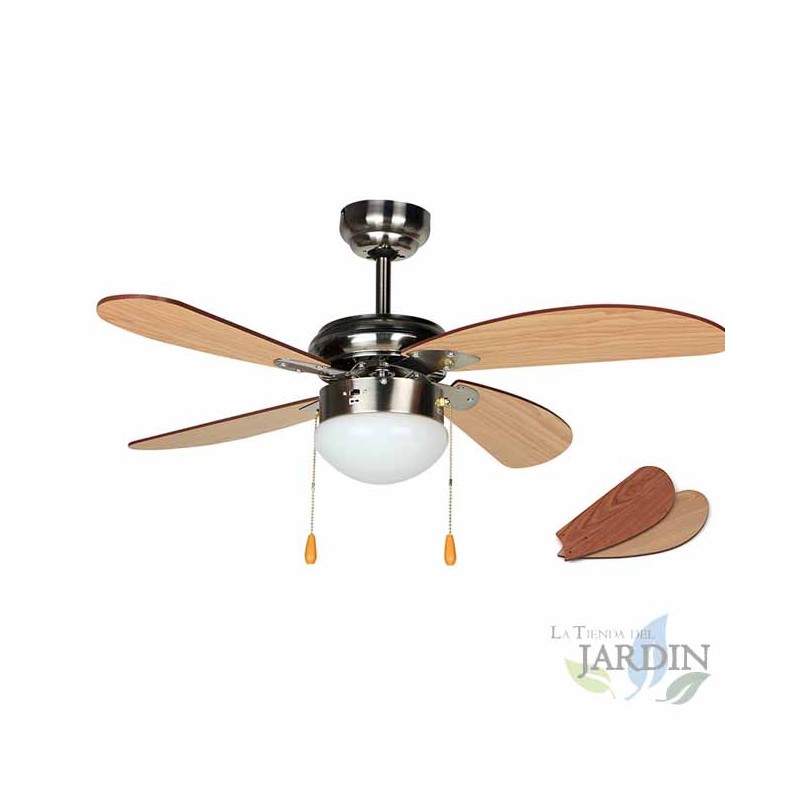 Deckenventilator mit Licht, 4 Flügel, Durchmesser 95 cm.