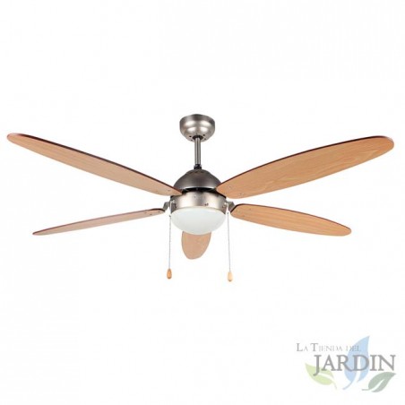 Ventilateur de plafond Orbegozo avec lumière, 5 pales, 132 cm, CP48132