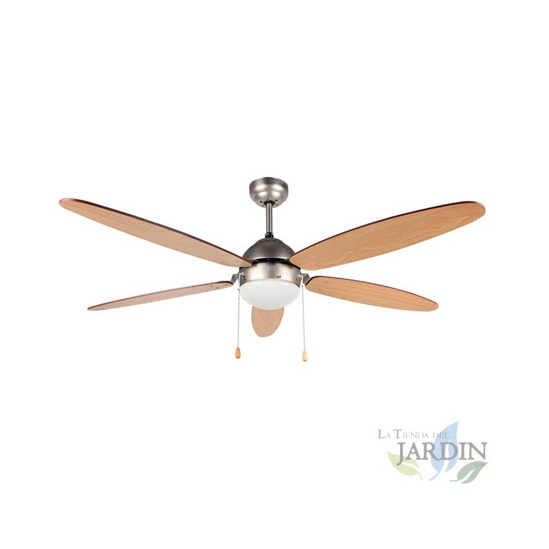 Orbegozo ceiling fan with light, 5 blades, diameter 132 cm.