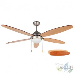 Ventilateur de plafond Orbegozo avec lumière, 5 pales, 132 cm, CP48132