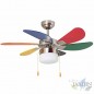 Ventilatore da soffitto con luce, 6 pale multicolori, 3 velocità Ventilatore da soffitto con luce, 6 pale multicolori, 3 velocità