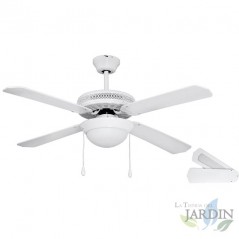  Orbegozo Deckenventilator mit Licht, 4 Flügel, Durchmesser 132 cm, 3 Geschwindigkeiten, 60 W, weiß