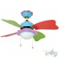 Orbegozo ceiling fan with light, 3 speeds, colored blades.  Orbegozo ceiling fan with light, 3 speeds, colored blades.