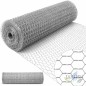 Malla metalica hexagonal antitorsion 1 x 50 m, cuadros 13mm para cercados, granjas, animales