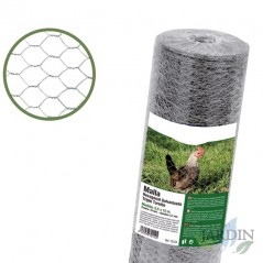 Grillage métallique 0,6 x 50 m, mailles de 31 mm | Grillage galvanisé | Clôture pour animaux | Grillage hexagonal en acier inoxy