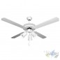 Ventilador de teto Orbegozo | Luz LED | 4 pás reversíveis | Branco | Ideal para espaços modernos