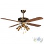 Ventilatore da soffitto Orbegozo | Luce LED | 4 pale reversibili | 3 velocità | Colore oro antico | Stile sofisticato