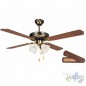 Ventilatore da soffitto Orbegozo CT10132M, 132 cm, 60W | Luce LED | 4 pale reversibili | 3 velocità | Legno Ventilatore da soffitto Orbegozo CT10132M, 132 cm, 60W | Luce LED | 4 pale reversibili | 3 velocità | Legno