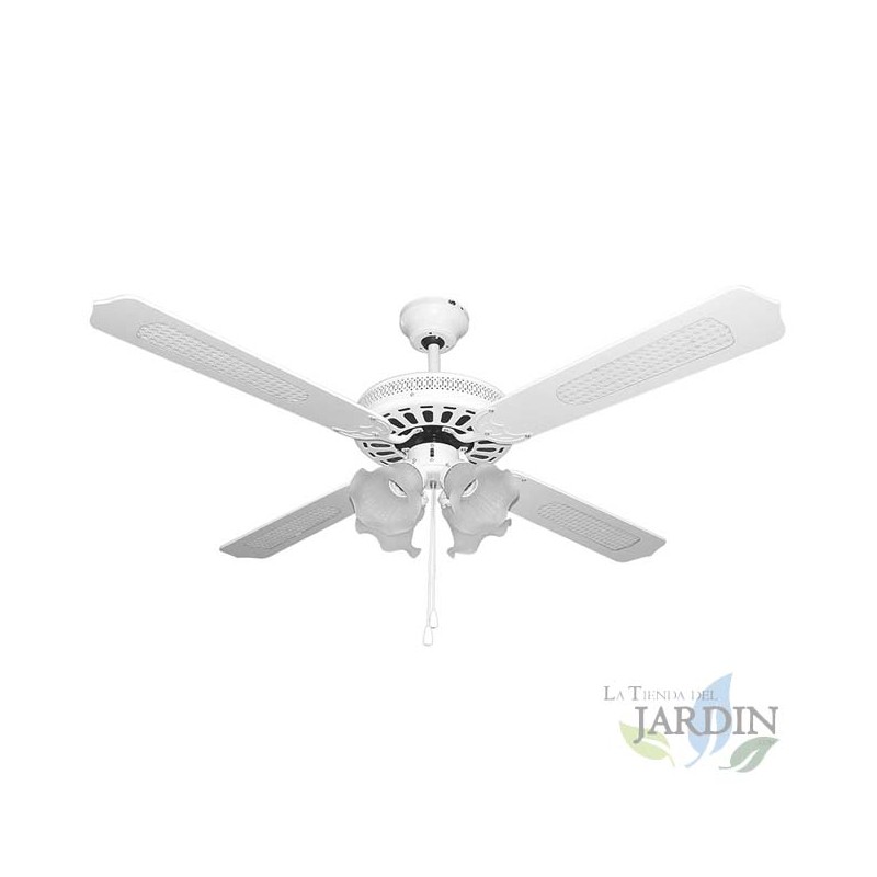 Ohniyou Ventilador De Techo De Perfil Bajo De 52 Pulgadas Con Luz