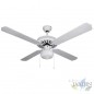 Ventilatore da soffitto Orbegozo con luce, 4 pale reversibili, bianco, 60W.	