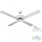 Ventilateur de plafond Orbegozo sans lumière CF07132B, 4 pales réversibles, blanc