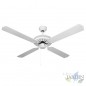Orbegozo Ceiling Fan without Light CF07132B 60W | 4 Reversible Blade Fan, White, with 3 Speeds