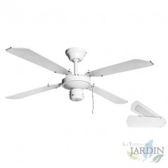 Ventilateur de plafond Orbegozo CF03105B sans lumière, blanc, diamètre 105 cm, 4 pales réversibles et 3 vitesses