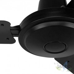  Orbegozo Deckenventilator mit Wandfernbedienung, 3 Metallflügel, schwarz.