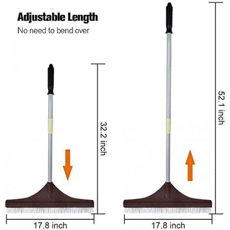 Spazzola estensibile da 0,68 a 1,22 m per la pulizia dell'erba sintetica. Adatta a qualsiasi tipo di prato.