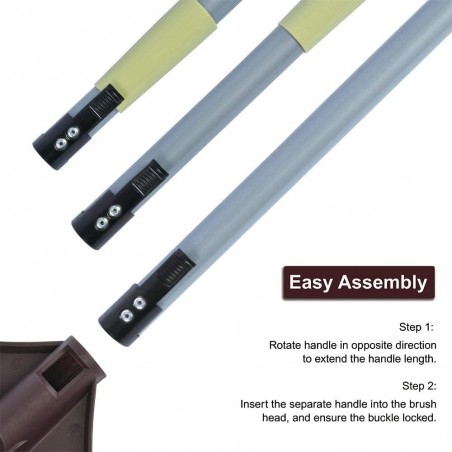 Spazzola estensibile da 0,68 a 1,22 m per la pulizia dell'erba sintetica. Adatta a qualsiasi tipo di prato.