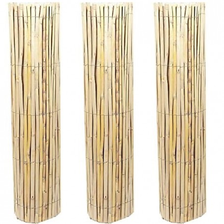 Pack 3 x CAÑIZO natural partido JARDIN 1,2 x 5 m, útil para ocultación, delimitación o sombrajes.